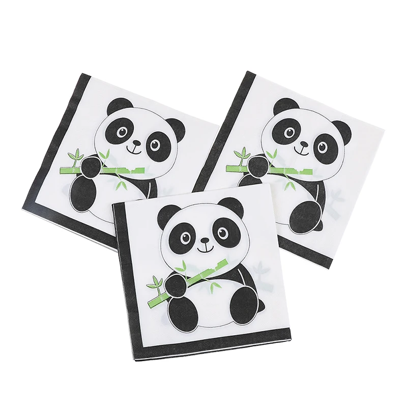 

Panda Series Party Birthday Supplies Set Plate/Cup/Napkin/Banner/Invitation Card/Tablecloth/Cake Decoration/Panda Style Apron