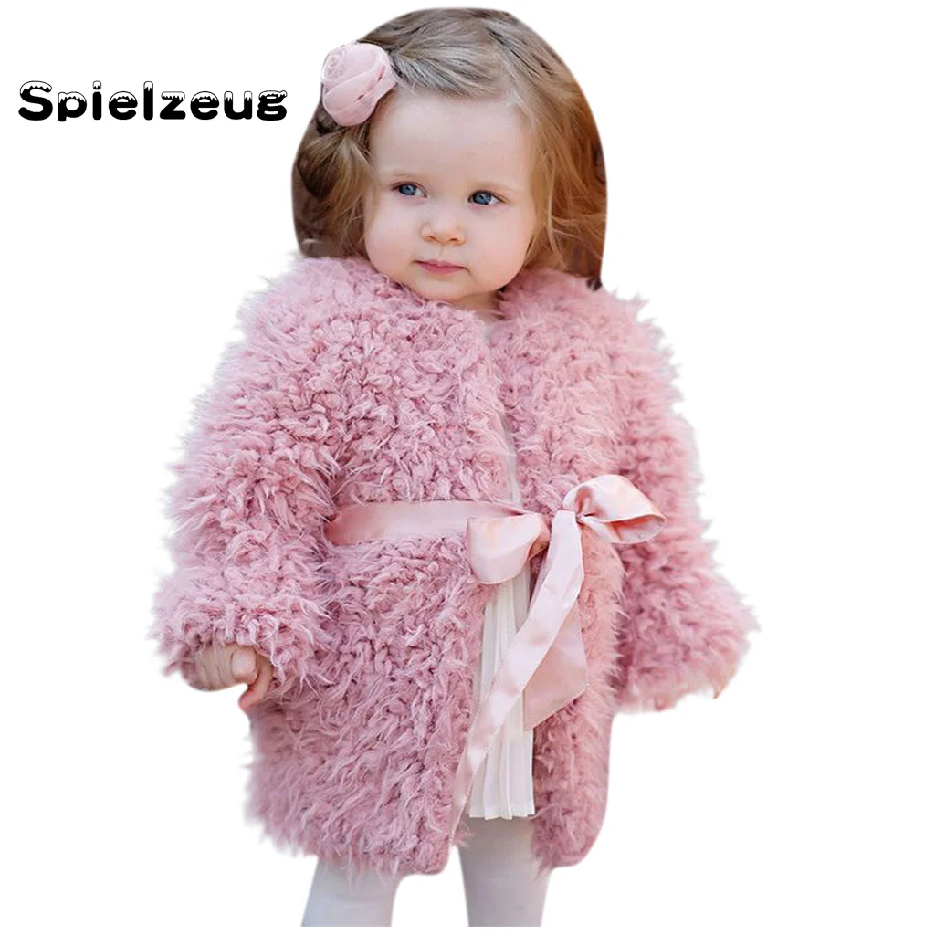 Пальто для маленьких девочек Осенняя зимняя куртка теплое флисовое пальто с