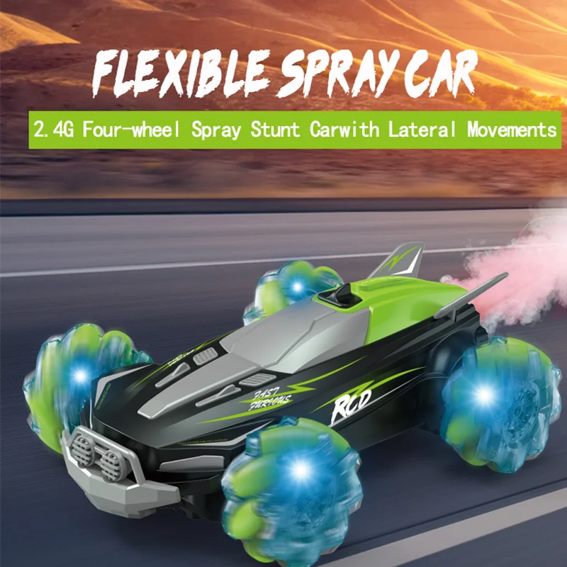 

Four-wheel Drive Cross-country Gesture Induction New Spray Lighting Stunt Remote Control Car Remote Control Car Children's Toys