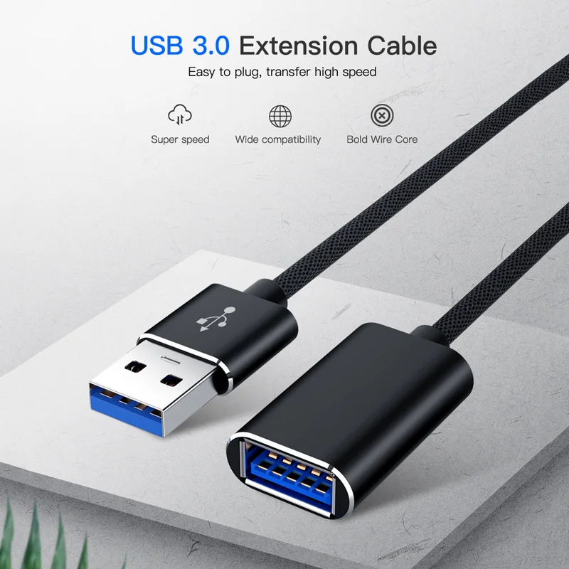 Кабель-удлинитель USB 3 0 для ПК компьютера геймера ноутбука провод передачи данных