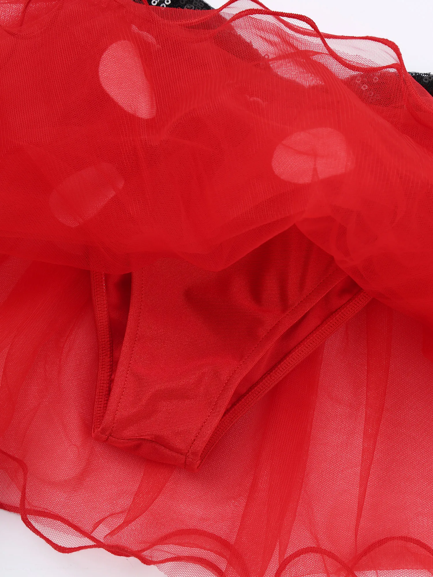 Детский Блестящий танцевальный костюм для девочек наряд с круглым вырезом и