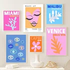 Абстрактные настенные постеры с изображением сглаза, микона, Капри, блисса, Санторини, цветов и принтов, картины на холсте для декора гостиной