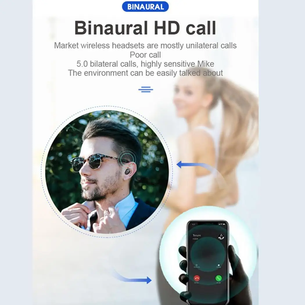 Bluetooth наушники IPX5 водонепроницаемые стерео с зарядкой 110g AC Вход: 110-240 В DC Выход 5 в