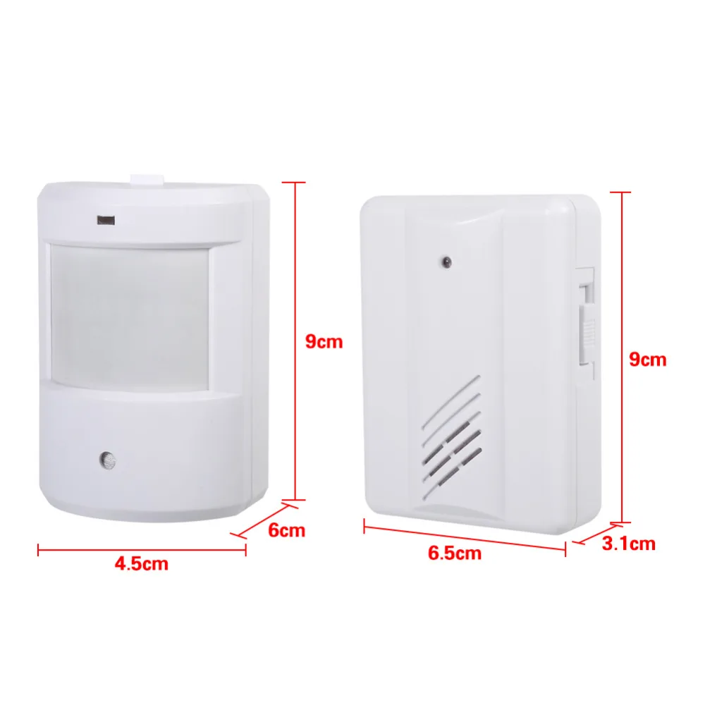 

New Wireless Doorbell Alarm Motion Detector Patrol Garage Infrared Welcome Doorbell Driveway Home Alert Security Alarm Tool