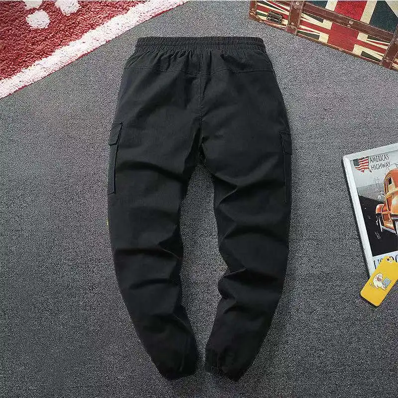 

Stretch tooling plus size 8XL 9XL summer and autumn youth loose version fitness jogging men's multi-pocket trousers sweatpants