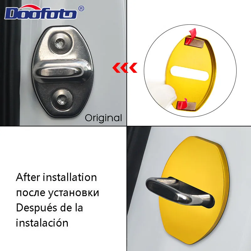 

Car Styling Door Lock Cover Buckle For Volkswagen Polo VW Golf 7 6 5 Passat CC Polo For Audi A4L A6L A3 A5 A7 Q5 Q7 Accessories
