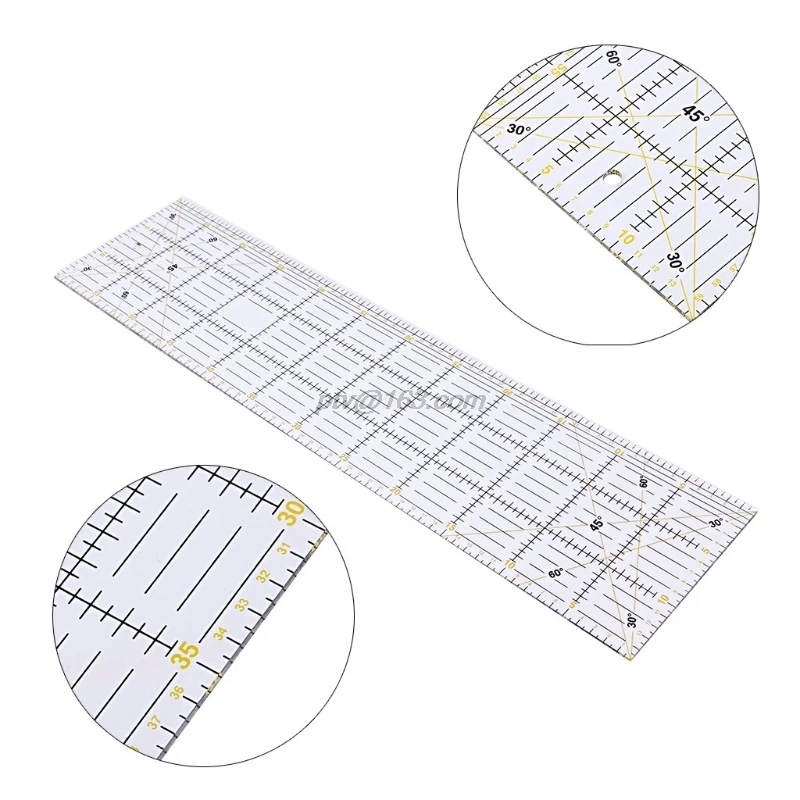 

30/45/60cm Quilting Sewing Patchwork Ruler Cutting Tool Thick Transparent DIY
