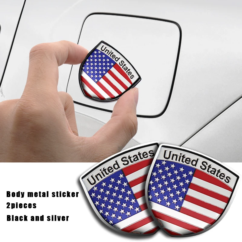 Универсальный модный 3d-флаг США металлическая эмблема наклейка на багажник