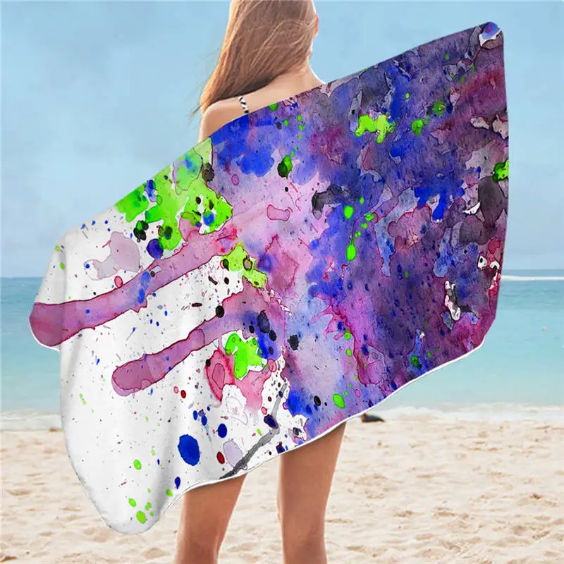Colorful Vibez 003 Chaos By Brizbazaar, банное полотенце, цветной череп, микрофибра, пляжное полотенце для взрослых, галактика, мандала, полотенце для душа, готическое летнее одеяло - Цвет: Colorful Vibez 003