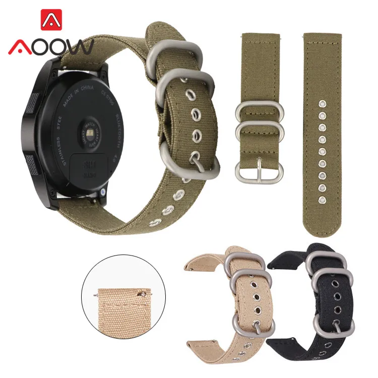 

NATO Nylon Strap Ring Buckle 18mm 20mm 22mm 24mm Soft Canvas Fabric Quick Release Band Bracelet for Samsung Huawei Smart Watch