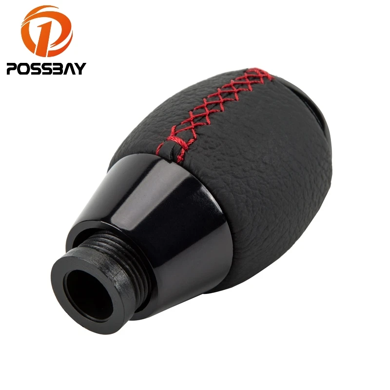 POSSBAY 5 Speed Level Leather Shift Knob Universal For TOYOTA VW Manual Gear Headball for Bmw Peugeot Honda Subaru Citroen | Автомобили и