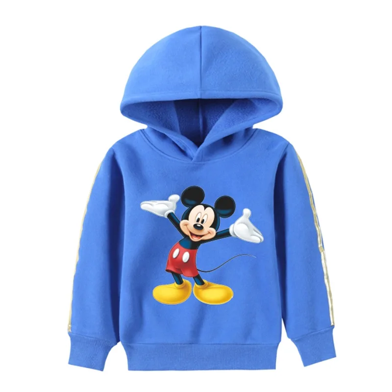 Зимние толстовки на флисе, Детская Милая толстовка, пальто с капюшоном с Микки, одежда для маленьких мальчиков, Рождественский осенний костюм для девочек-подростков