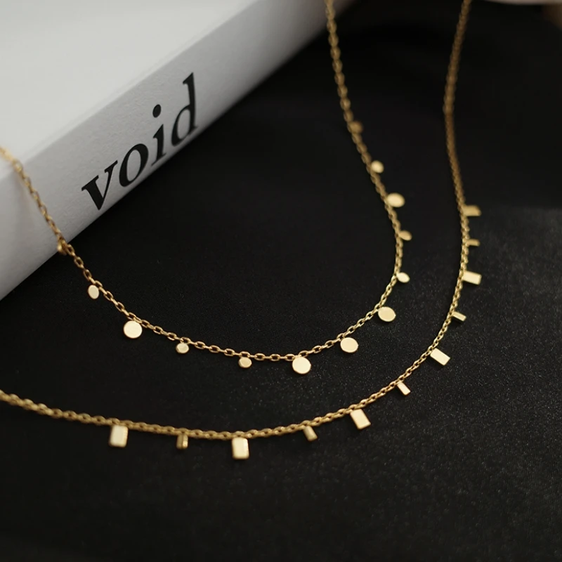 Колье-чокер с монетой из нержавеющей стали круглым золотым диском для женщин 14k