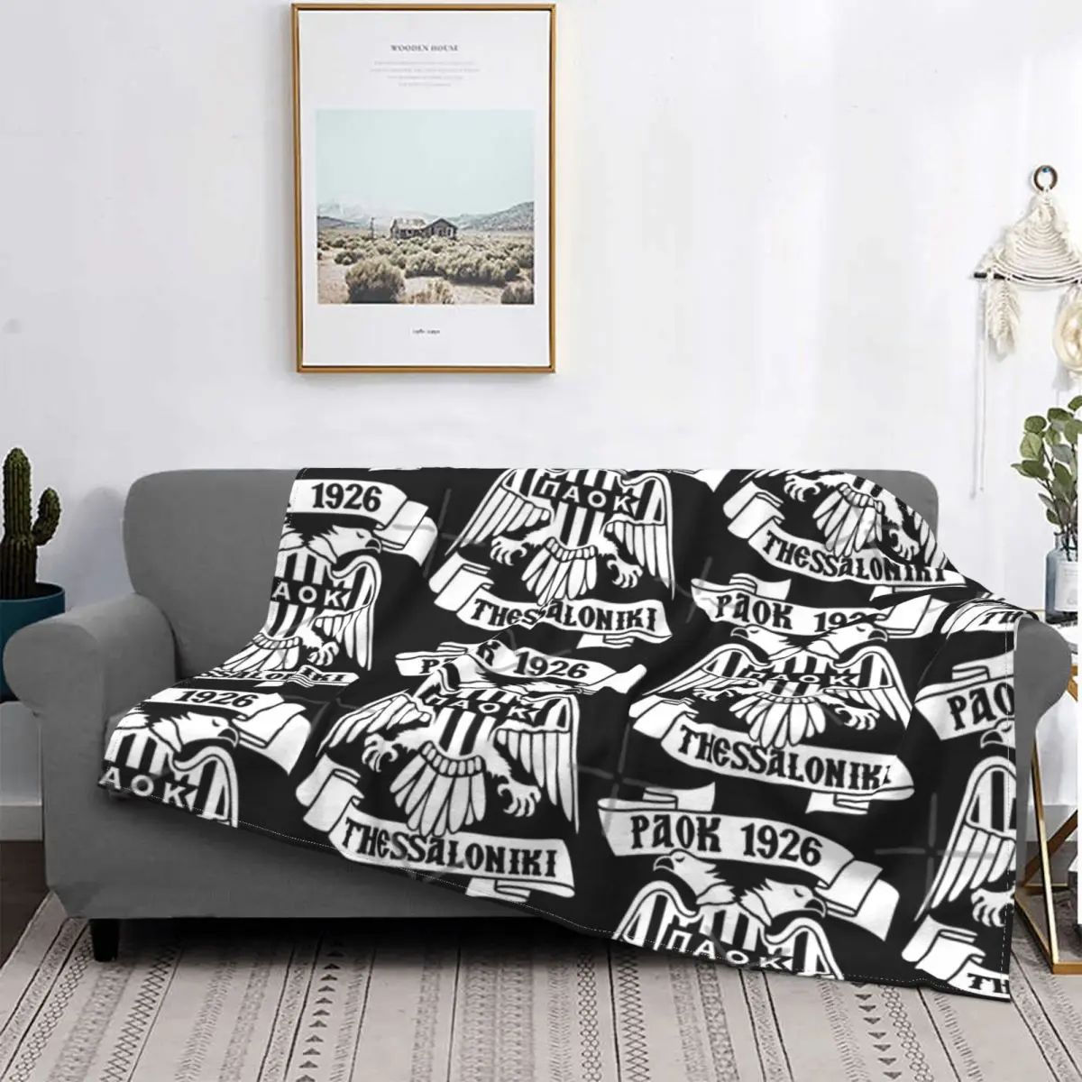 

Футбольная команда Paok Fc-Manta de tesalonic-Греция, colcha a cuadros para cama, sofah cama, manta de playa, mantas a cuadros, colcha para c