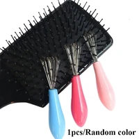 practical hair styling care brush hair removable handle hair comb cleaner hairbrush embedded hook clean tool mini salon supply