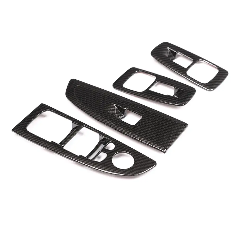4 шт. углеродного волокна Стиль ABS оконный подъемный переключатель кнопка рамка