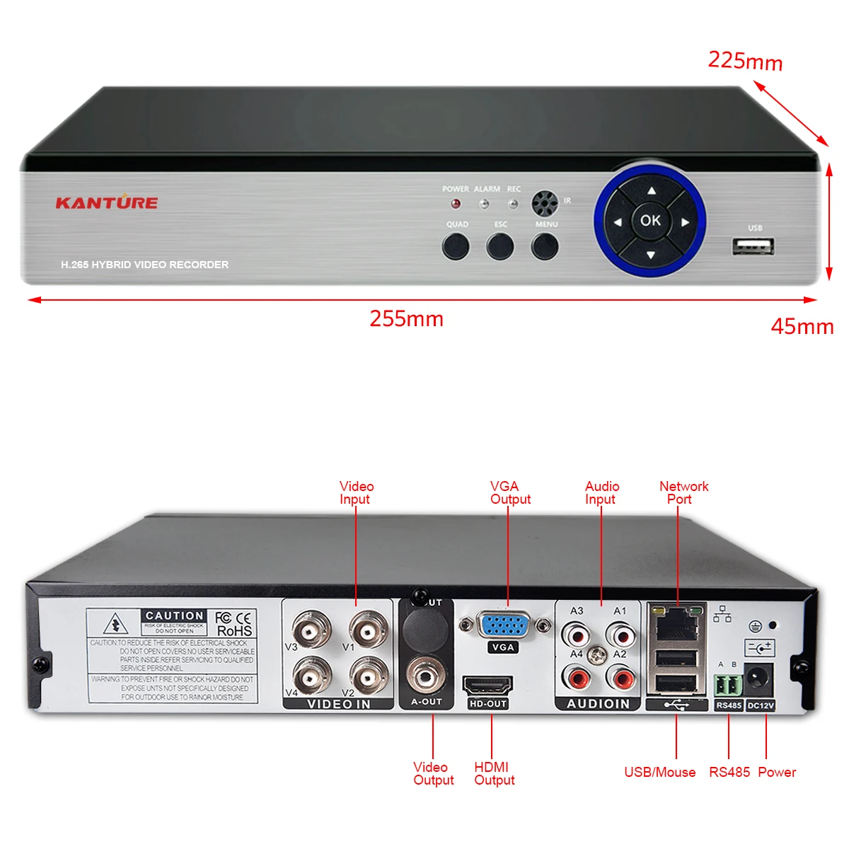Комплект камер видеонаблюдения KANTURE h.265 + 8 каналов 4K Ultra HD cctv dvr Мп система ночного