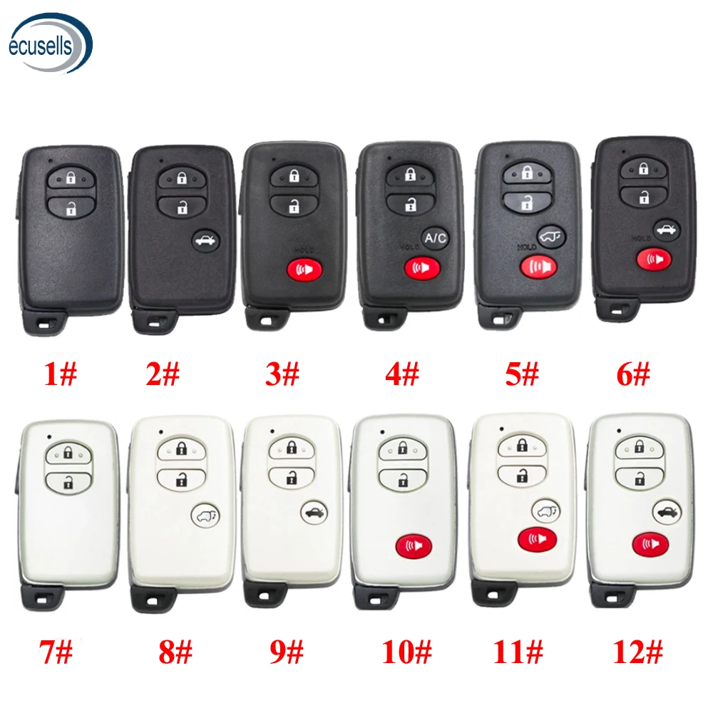 Чехол для автомобильного ключа с 2/3/4 кнопками Toyota ключ Camry Avalon Corolla Prius RAV4 Highlander 4