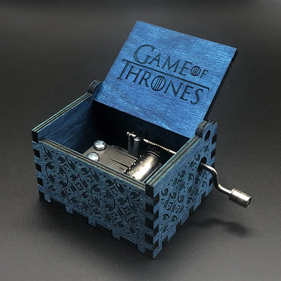 Game Of Thrones Новая деревянная музыкальная шкатулка Wish You с днем рождения, ручная работа, рождественские песни, Классическая кинематографическая тематика Подарочная музыкальная шкатулка, музыкальная шкатулка queen - Цвет: Game Of Thrones