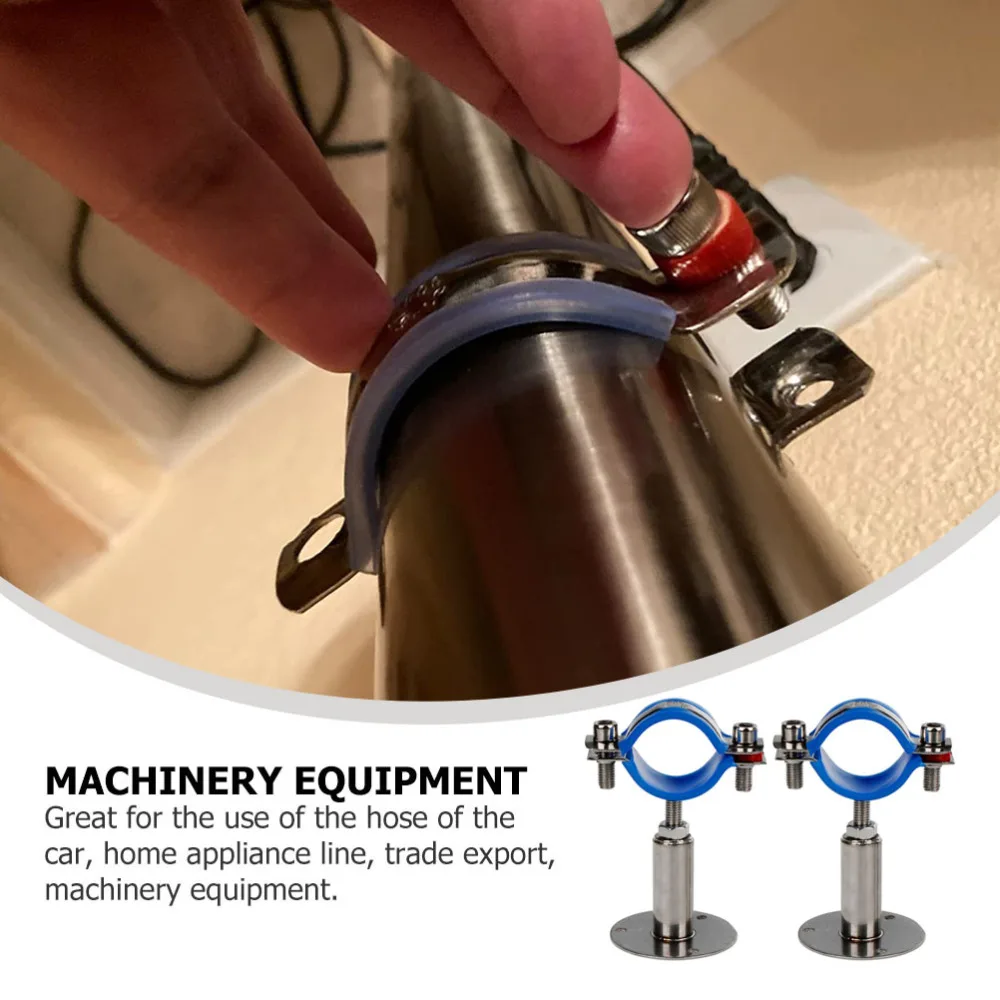 

1pc Stainless Steel Adjustable Pipe Clip Hose Pipe Bracket Clip Water Tube Clip