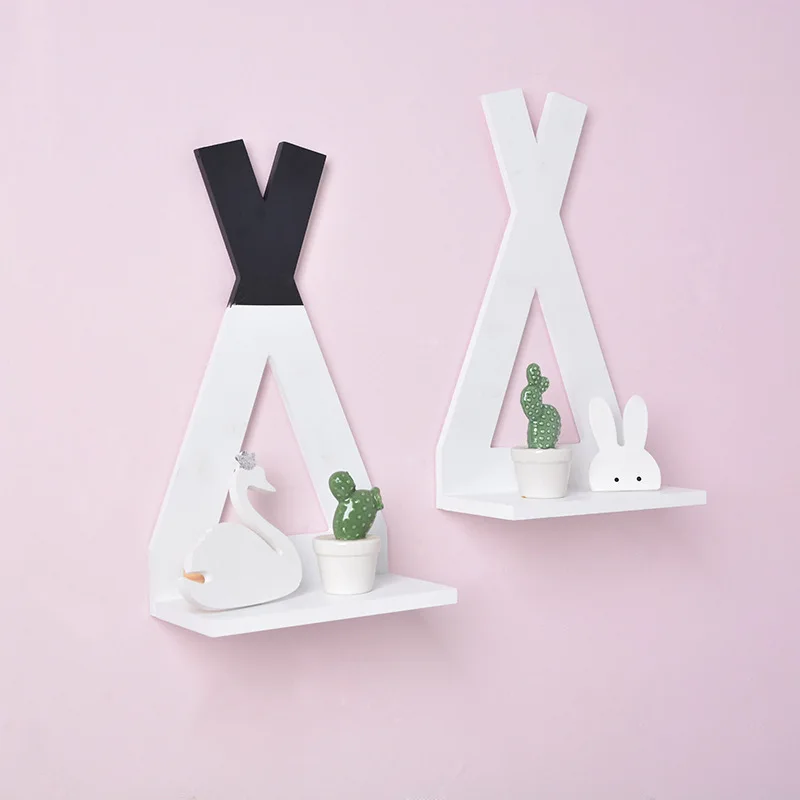 Деревянная Декоративная стойка для хранения в скандинавском стиле гостиной DIY