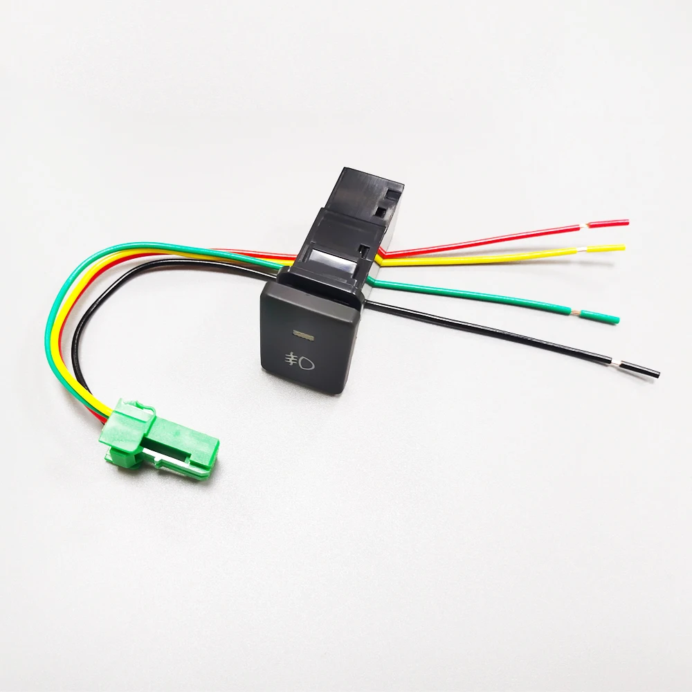 Blue/Yellow/Green Front Fog light Push Switch 4 Wire Button For Toyota Camry Prius Corolla Foglight DC 12V | Автомобили и