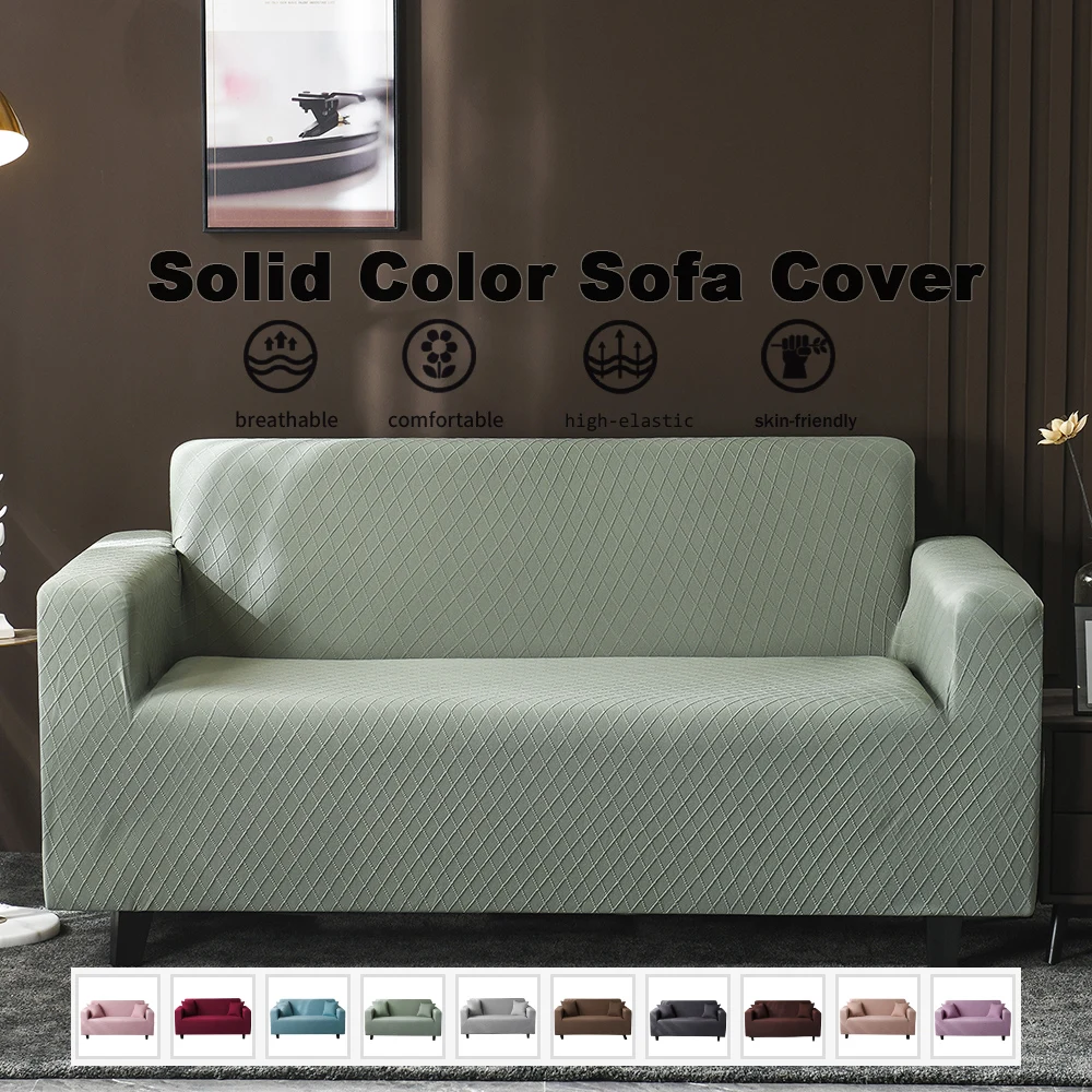 

High End Elastic Jacquard Sofa Cover for Living Room Single-seat Loveseat Three-seat Four-seat Sofa Protector Slipcover Case