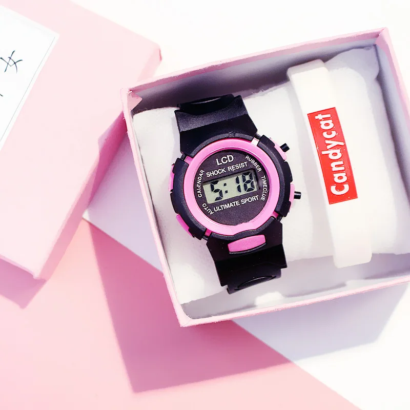 Для женщин часы Спорт Девушка простой модный бренд толщина студенческие