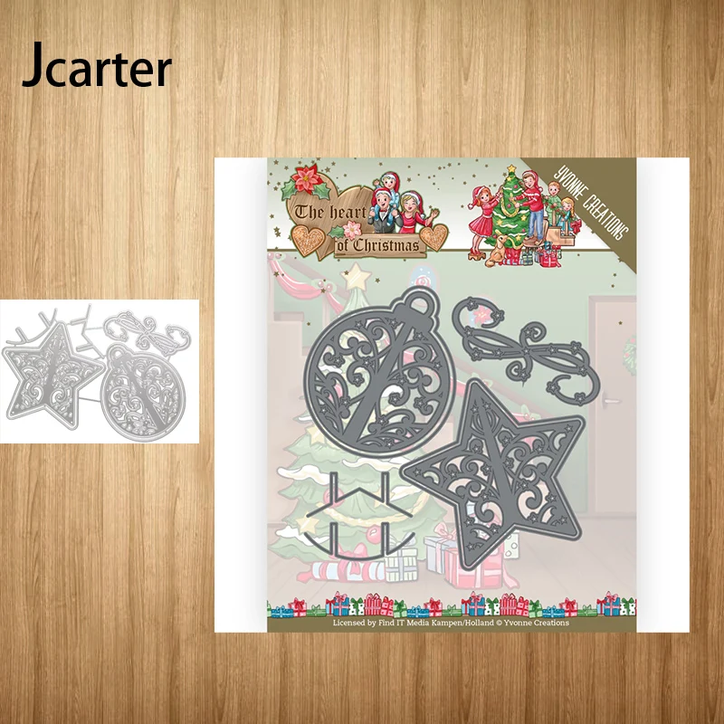 

New Metal Cutting Dies Christmas Pendant Star Craft Stencil Diy for Scrapbooking Handmade Card Make Shape Album Decoration Model