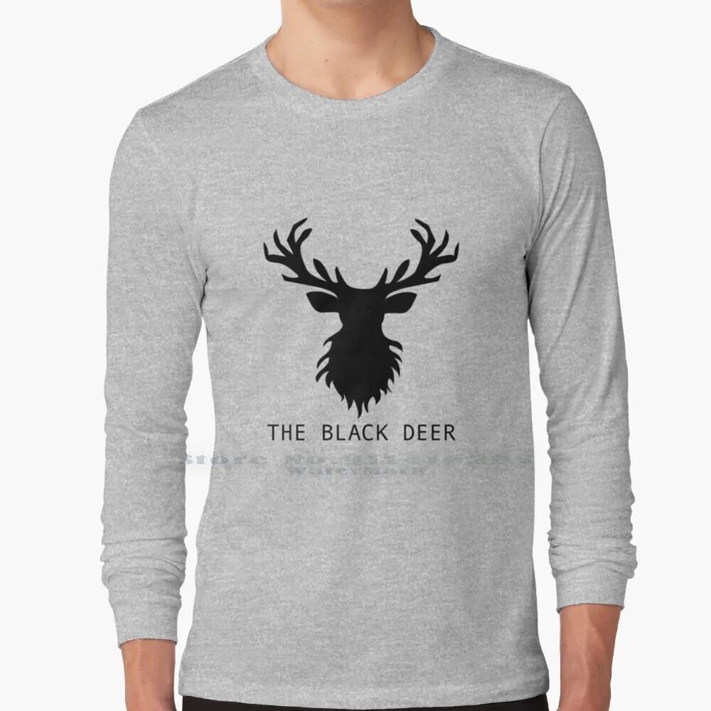 Футболка с оленем из чистого 100% хлопка для охоты на оленя Hirschkopf Antler Hunter Forest Wild |