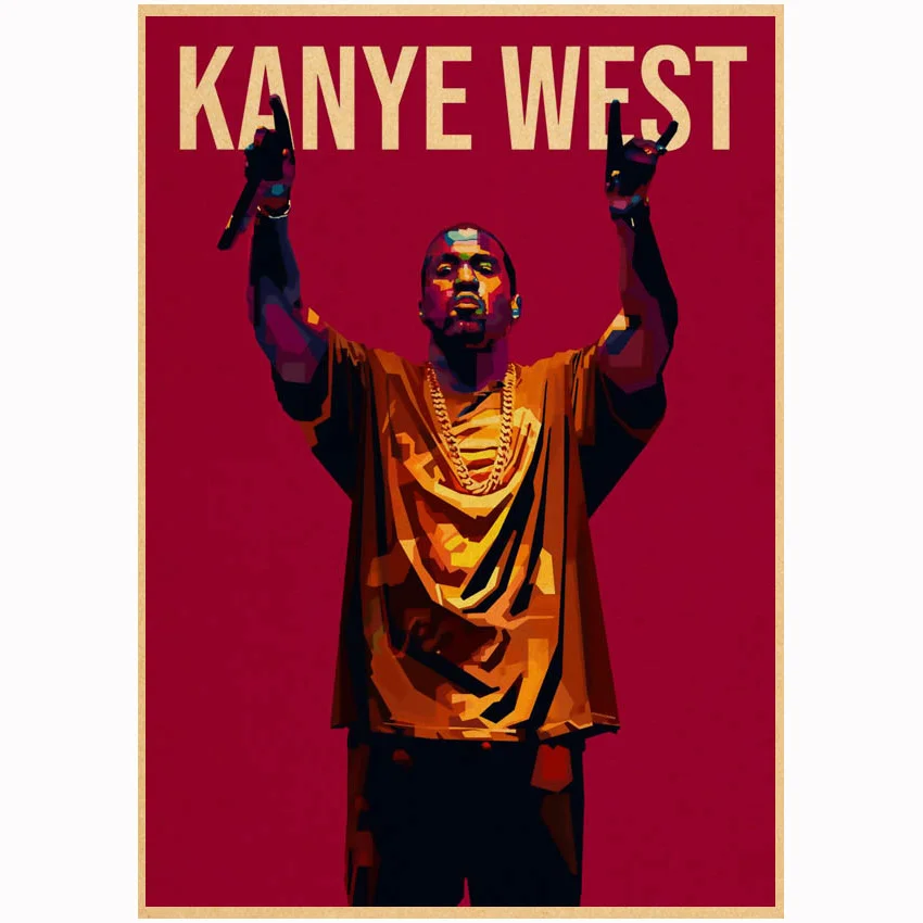 Настенные плакаты Kanye с рисунком в западном стиле | Дом и сад