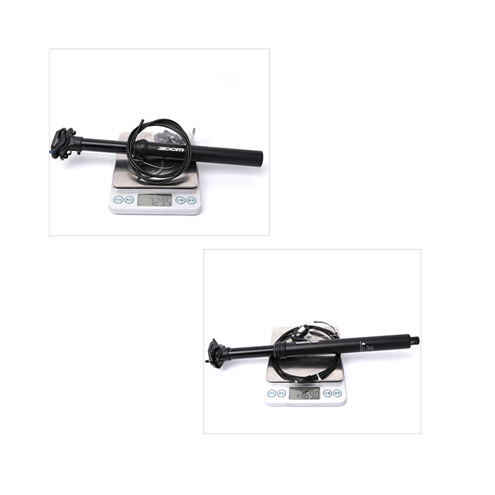 

ZOOM MTB Seatpost Dropper 30.9mm/31.6mm Remote Height Adjustable Internal/External Routing 100mm Travel Hydraulic Lifting