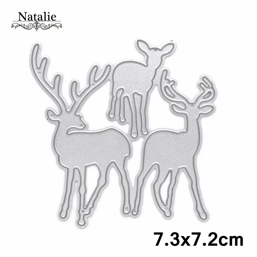 3 шт./компл. пресс формы в виде оленя металлические для скрапбукинга сделай сам