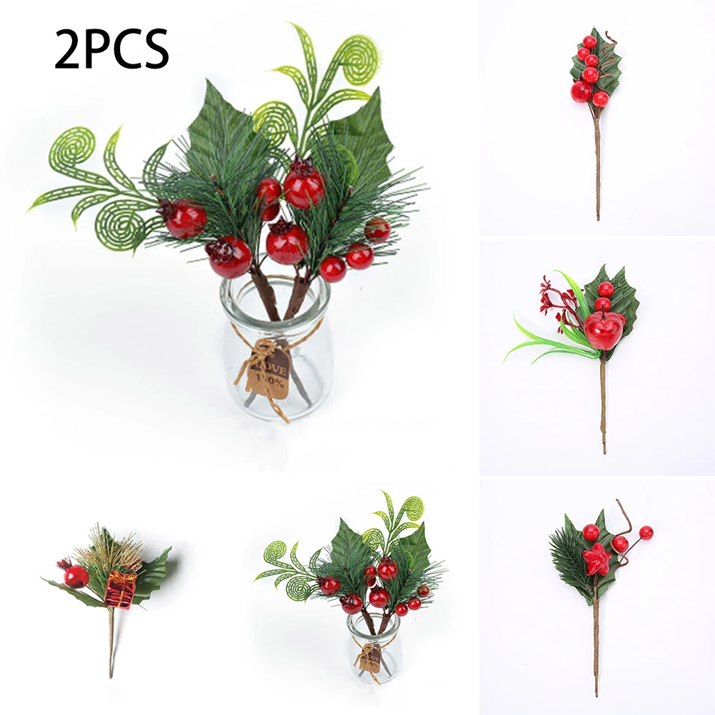 

Artificial Flower Plant Flowers Fake Small Berry Red Fruit With Green Home Decor Home Wedding Decorative Decoration Accessories