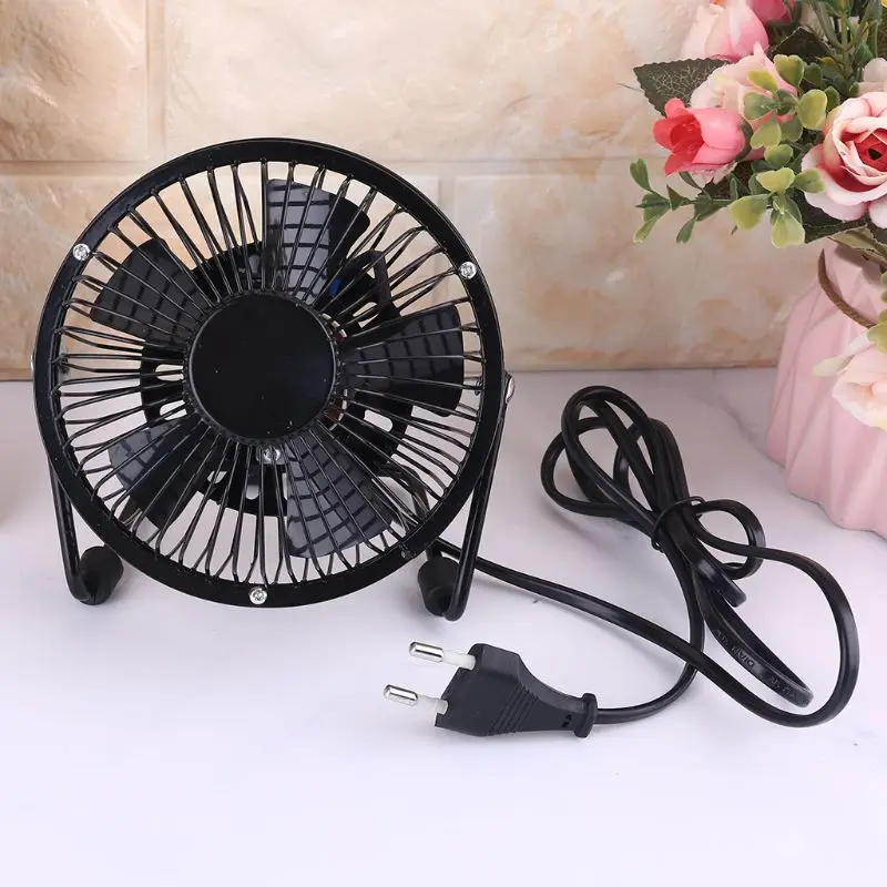 

US EU UK Plug AC 110V 220V Electric Fans Table Metal Fan Small Desktop Fan Suitable for Home and Office Personal Fan