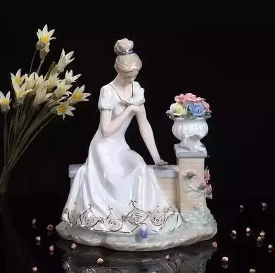

Европейские фарфоровые фигурки для девочек, ремесла для женщин, украшение для домашнего персонажа, для гостиной, винной красоты, статуя, кабинет, свадебный подарок