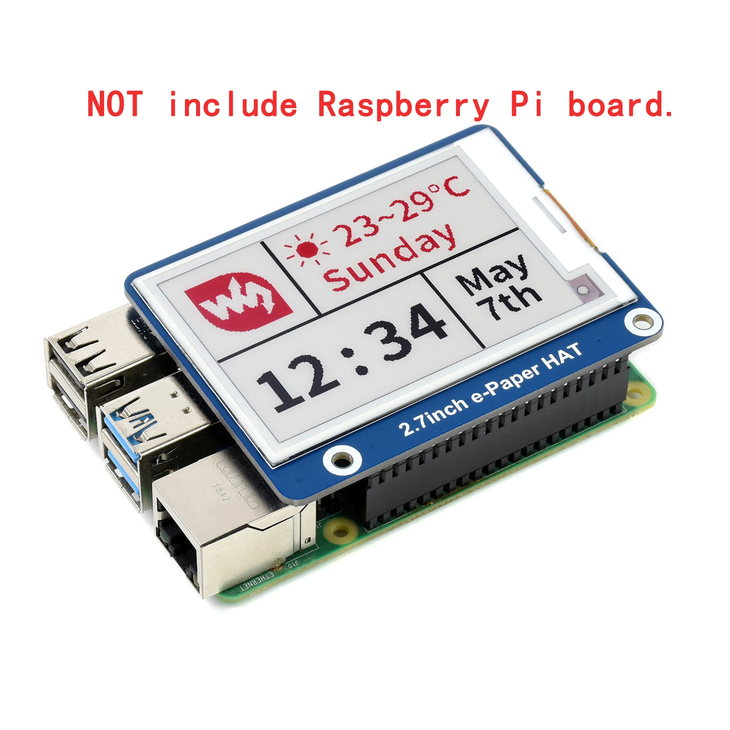 3 5 дюймовый SPI цветный E Paper Ink экран модуля экрана шляпа для Raspberry Pi Zero W WH 3B Plus 4B Arduino