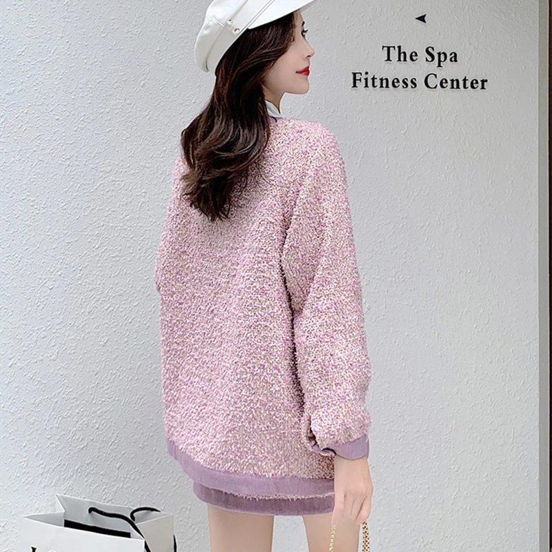 Новая мода осень твид комплект Для женщин элегантные Однобортный с длинным