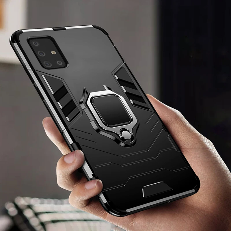 

Shockproof Armor For Xiaomi Pocophone F1 Case Protective Back Cover Poco Xiaomi Poco X3 NFC M3 Pro Magnetic Holder Ring Bracket