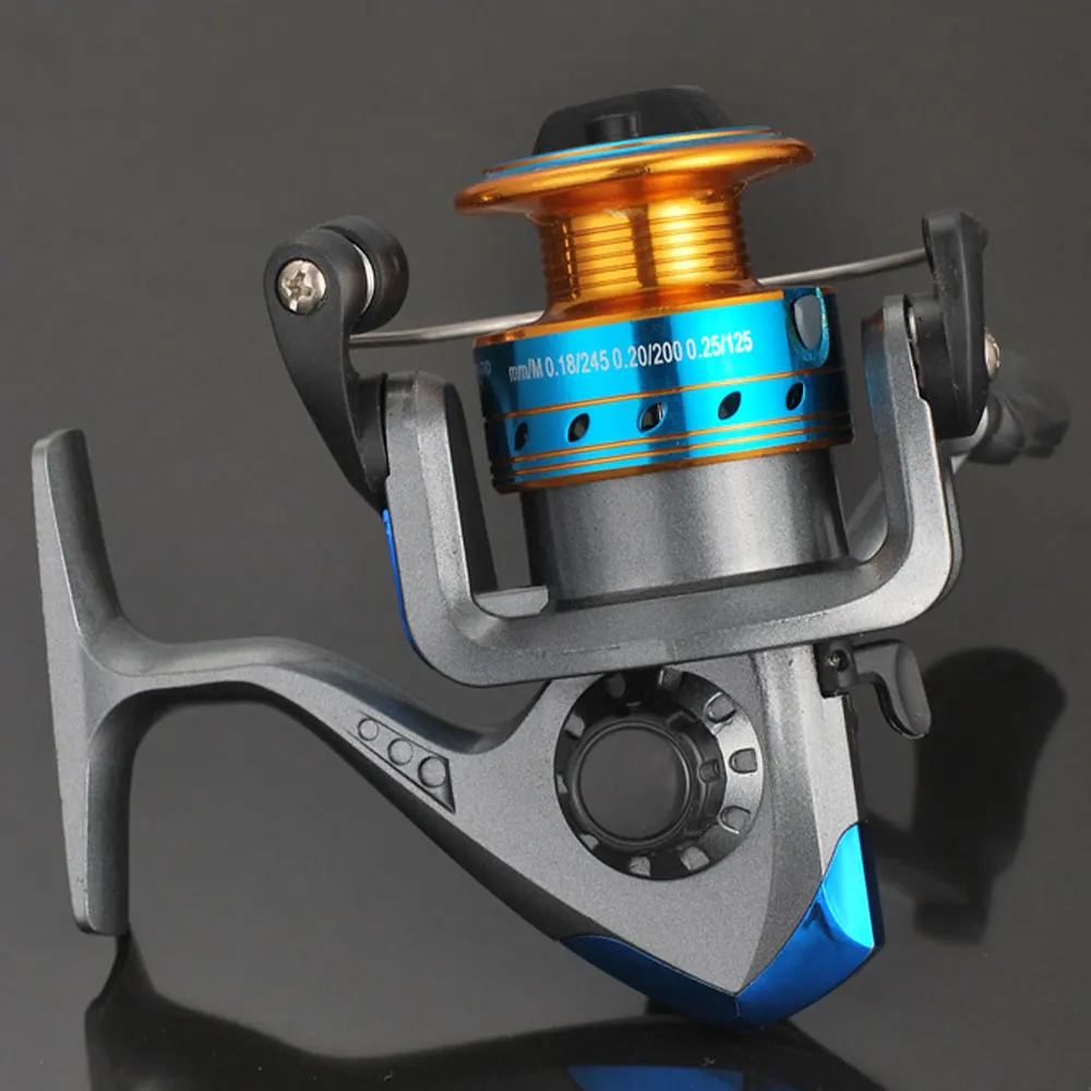 Катушка для спиннинга складная Рыболовная катушка сталь металл золотая