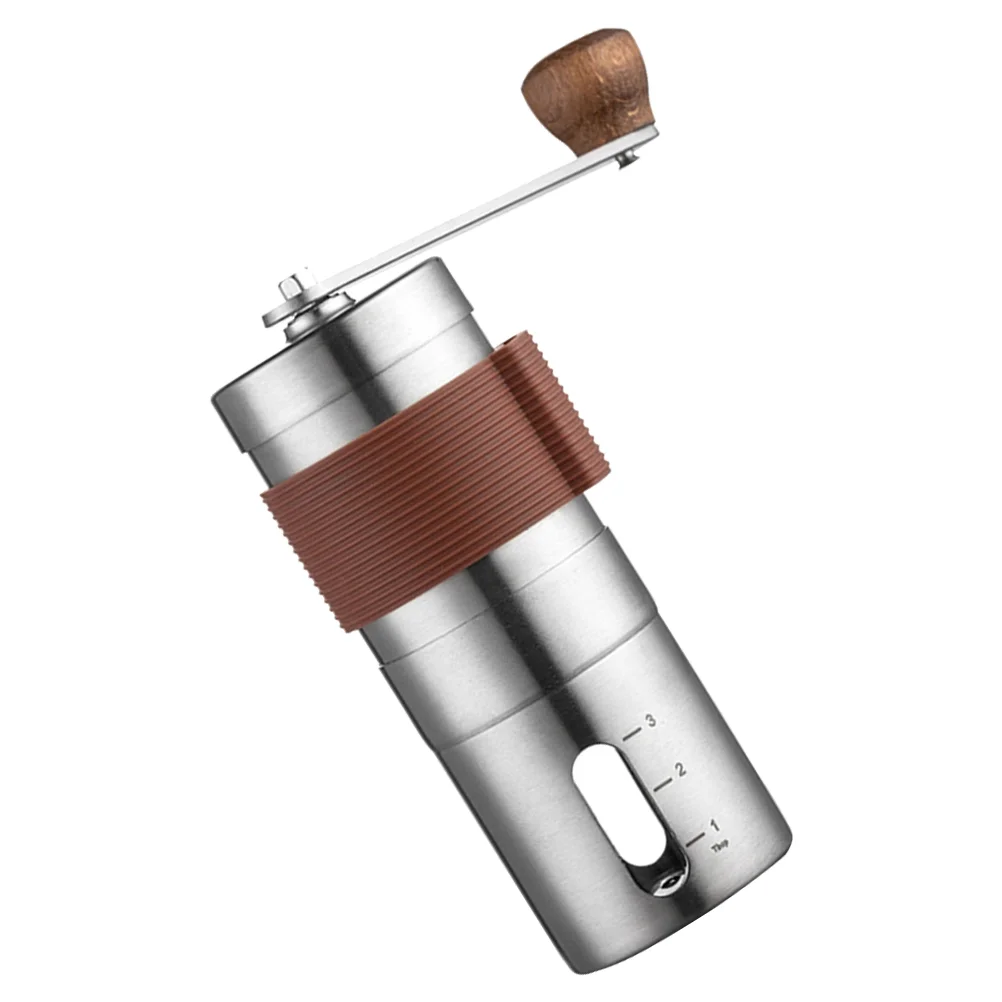 

1 шт., портативная кофемолка для зерен (серебристый)