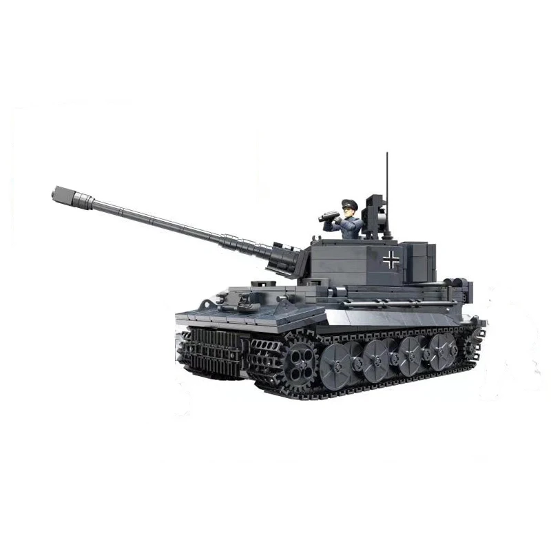 

1201pcs Military Tanks Bricks Set WW2 Tiger Heavy Tank Building Blocks Fit Army Soldiers Kids Toys for Children Gifts