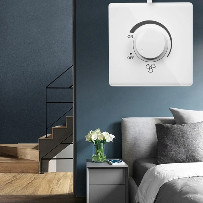 86 Type Ceiling Fan Adjustment Stepless Speed Controller Wall Switch 220V 10A |