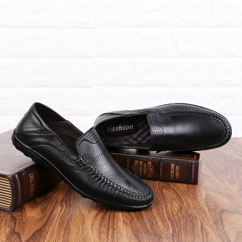 Мужские лоферы обувь для вождения мягкая повседневная мужская на плоской