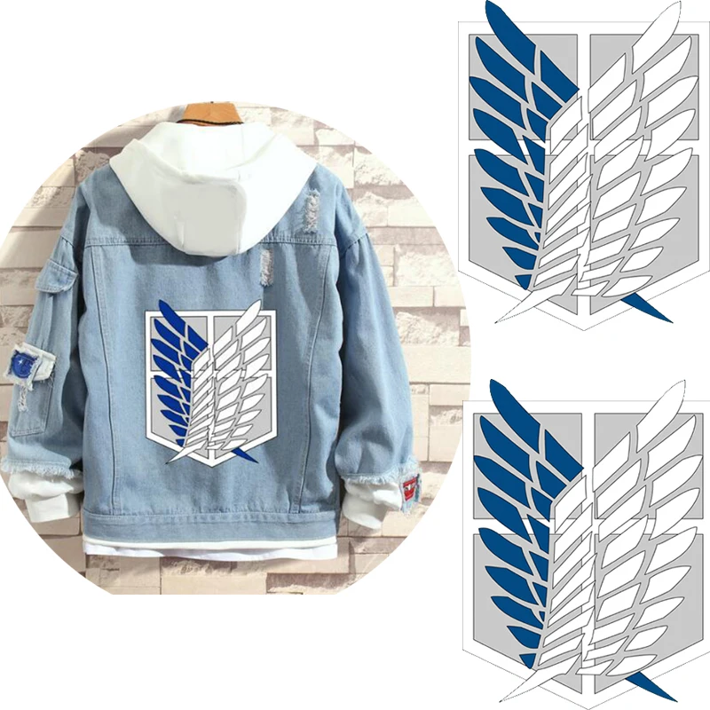 Наклейки атака на Титанов строительные патчи для одежды термотрансферные