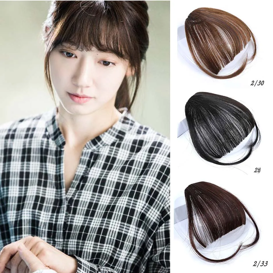 AOOSOO челка с зажимом спереди аккуратная Женская для наращивания волос | Шиньоны и