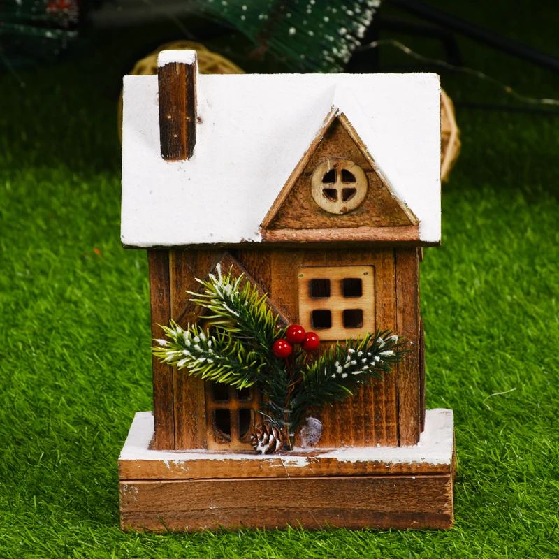 

Christmas Tree Decoration Wood Cabin Holiday Decoration Christmas Tree Pendant Party Decoration Christmas Interior Decoration