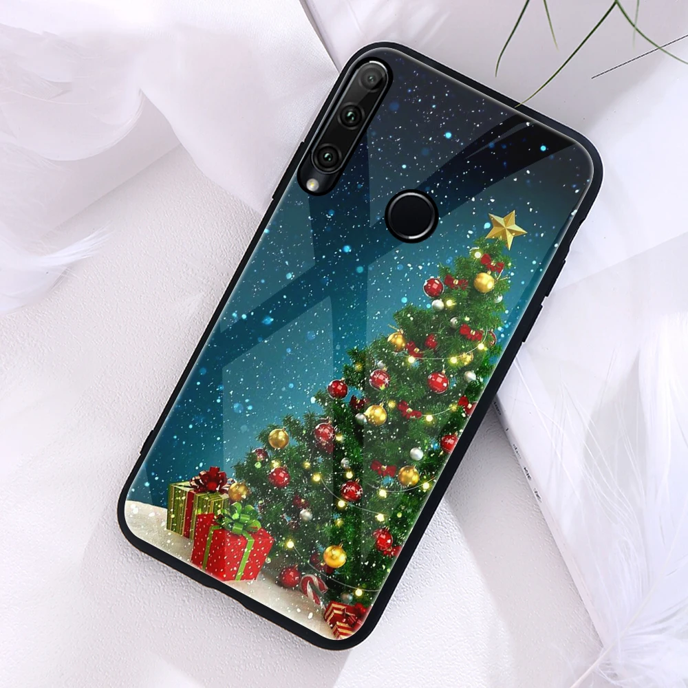 

Happy New Year Merry Christmas For Honor 7X 8 8A 8S 8X Max 9A 9C 9i 9S 9 10 Lite 10i 20i 20 Pro Tempered Glass Case