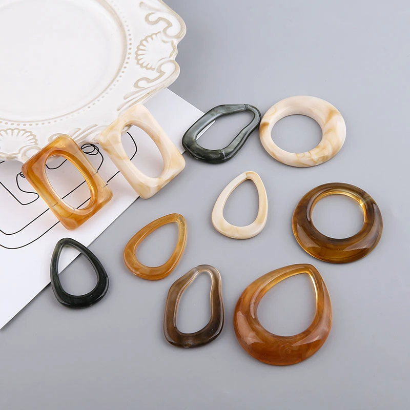 6 шт. Новая мода ретро пустотелые круглые прямоугольные Висячие серьги для женщин