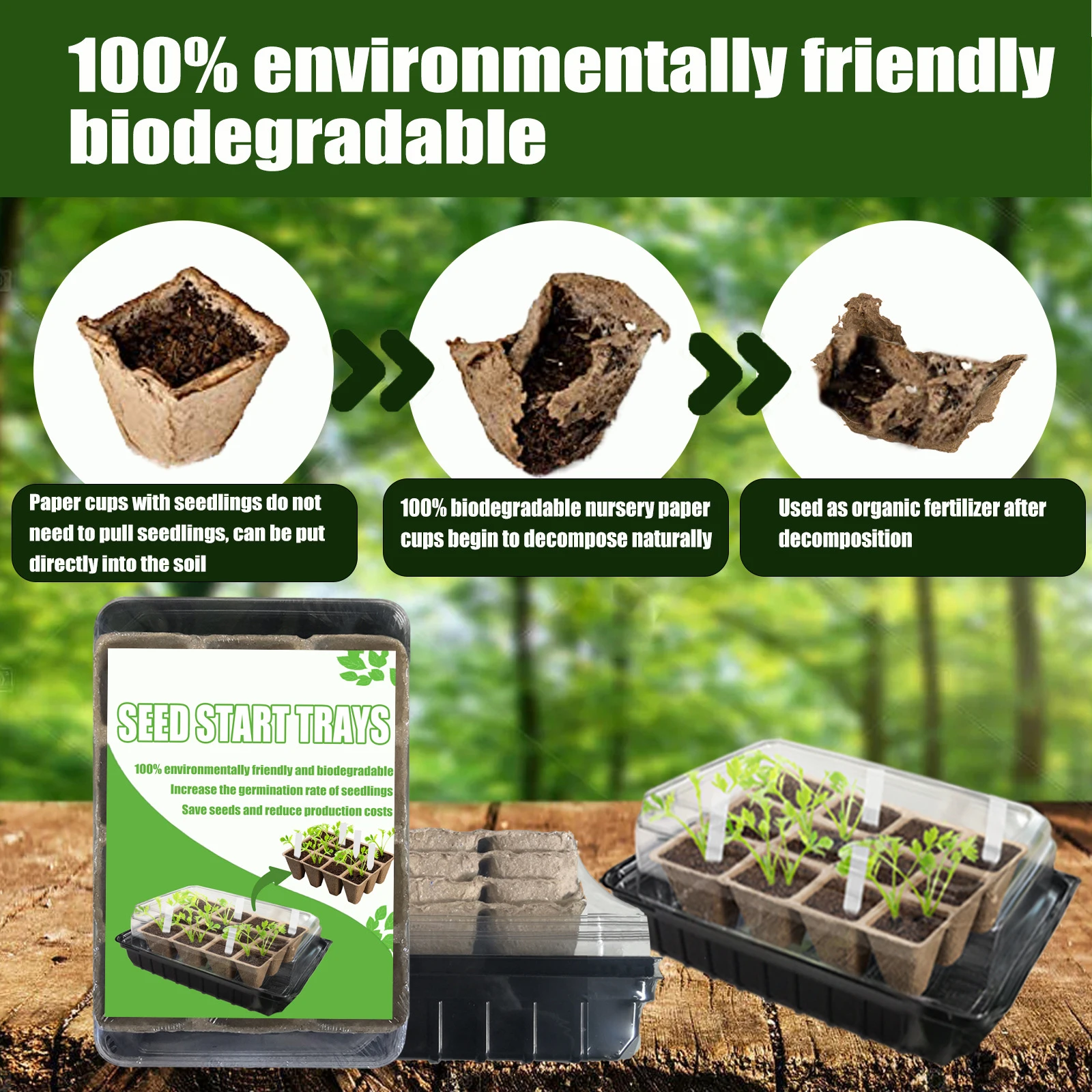 

Детские дышащие лотки для рассады, многоцелевой набор для проращивания семян, Детские лотки, крышка